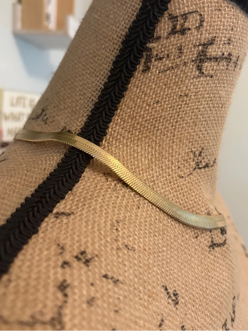 J. Crew Gold Herringbone Necklace